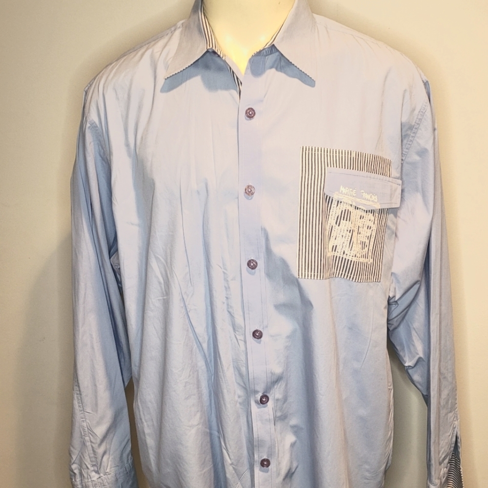 Vintage Le Jean de Marithe Francois Girbaud Dress Shirt XXL